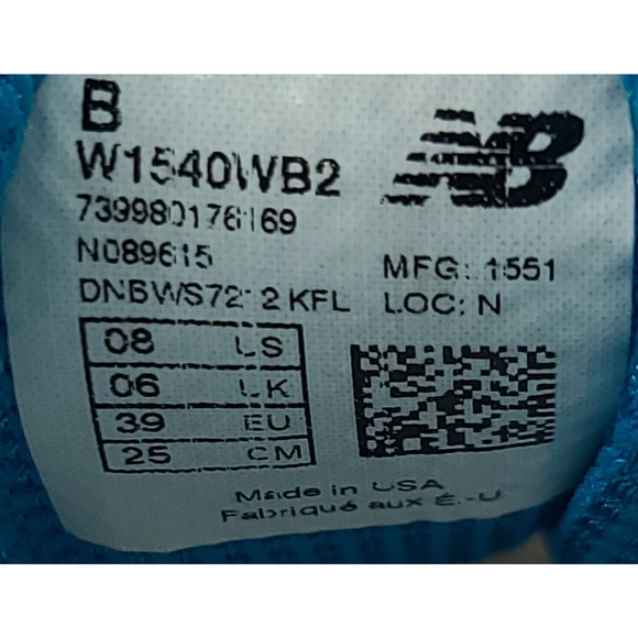 New Balance 1540v2 Running Shoes Womens 8 White Blue Mesh Athletic - Picture 13 of 13